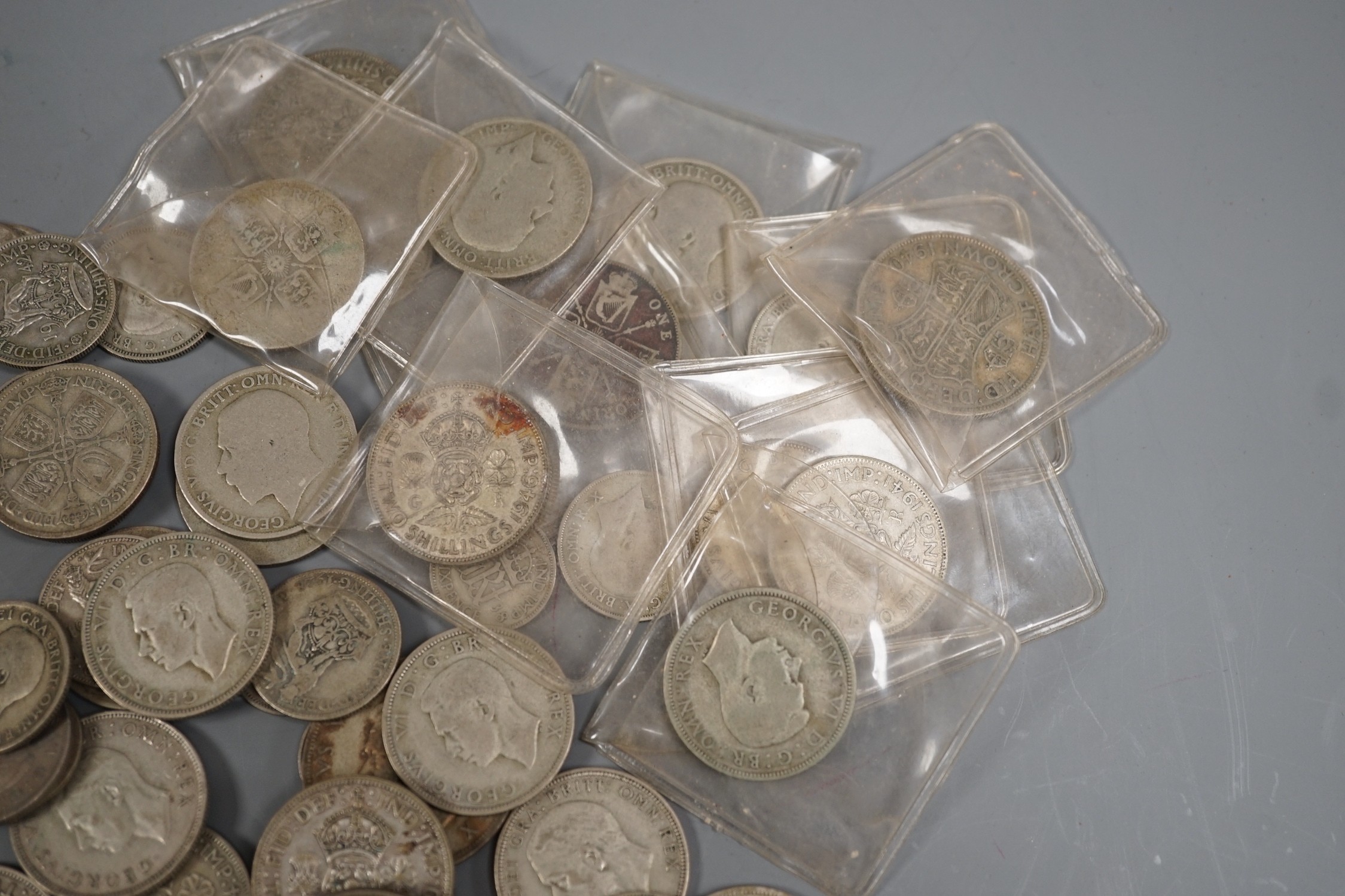 A quantity of various silver coins, Victoria to George VI